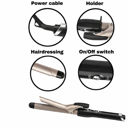 Pro Ceramic Curling Wand for Soft Wave Styling