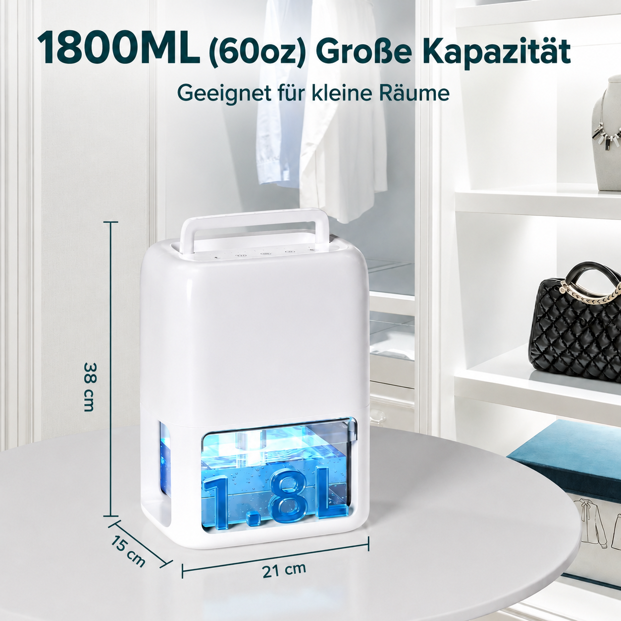 Dehumidifier Quiet Compact Bedroom Basement Home