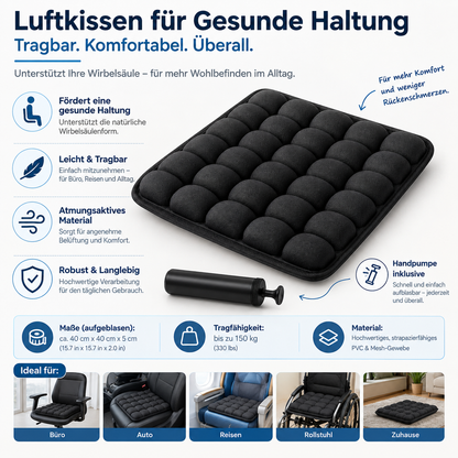 Luftkissen Für Gesunde Haltung Tragbar Pumpe
