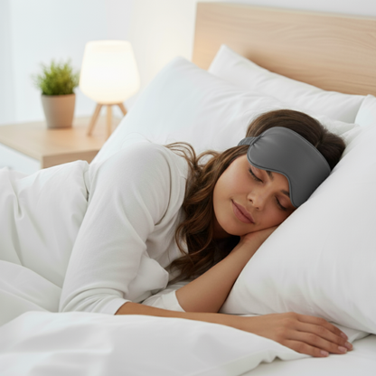 Schlafmaske Seide Lichtdicht Verstellbar Augenmaske Reise Nacht