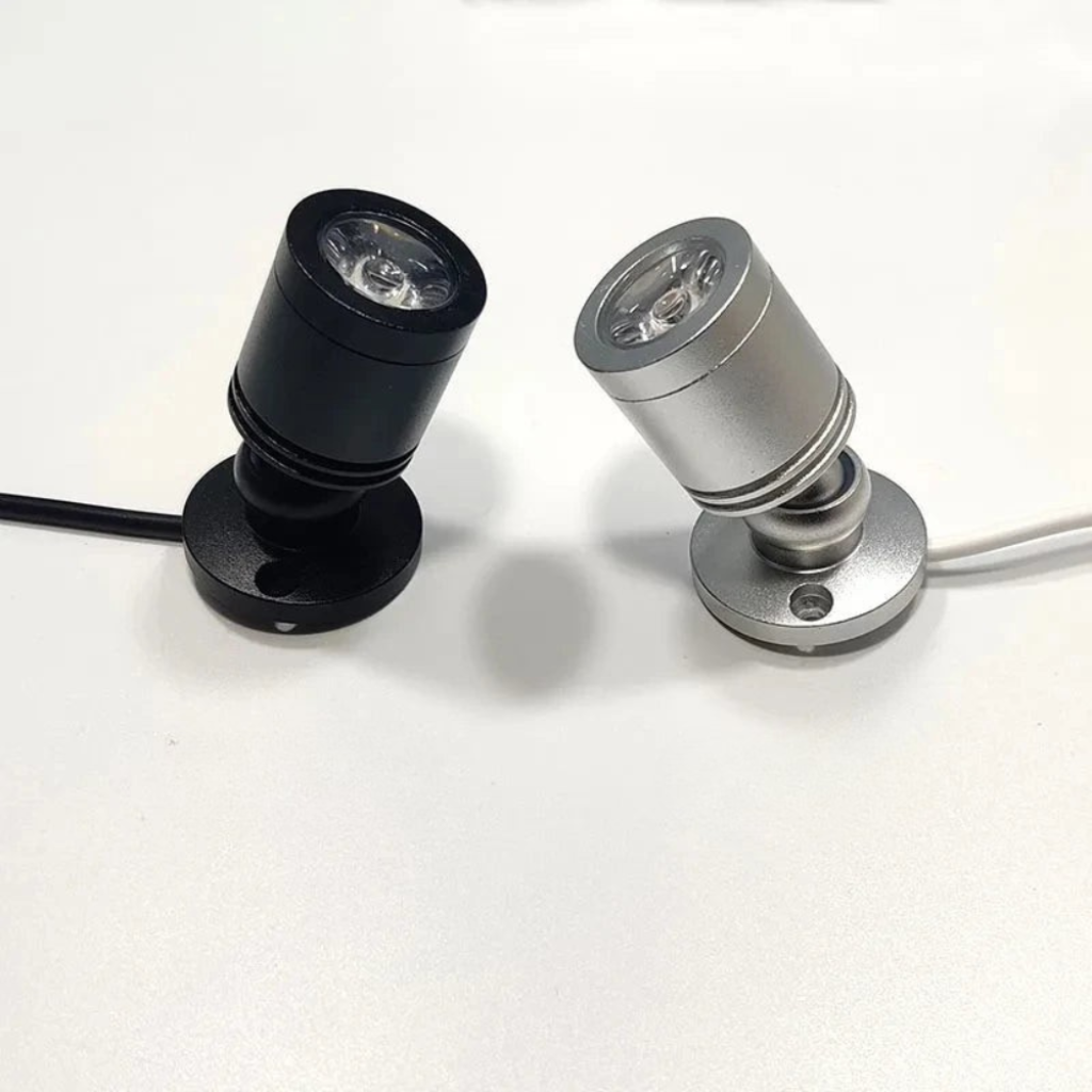 Mini LED Spotlight USB Connection – Adjustable Accent Light in Warm & Cool White, 1W/3W, 30° Beam Angle, Aluminum Finish - Image 2