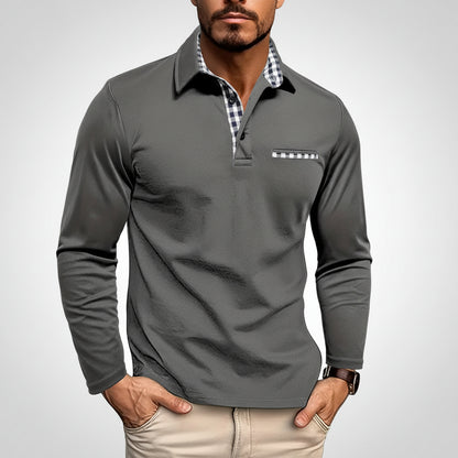 Mens Long Sleeve Shirt Side Pockets Casual Work Use