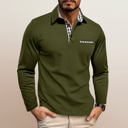 Mens Long Sleeve Shirt Side Pockets Casual Work Use