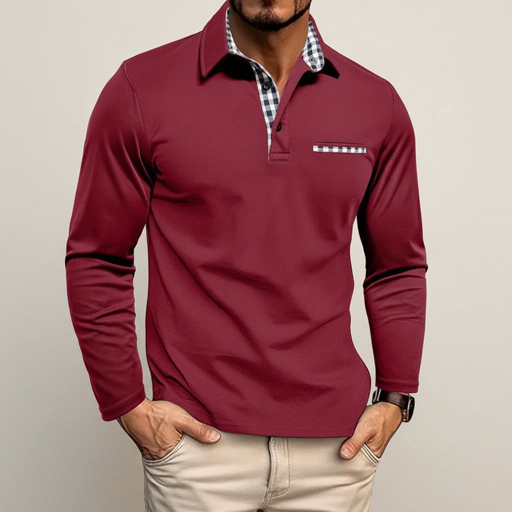 Mens Long Sleeve Shirt Side Pockets Casual Work Use