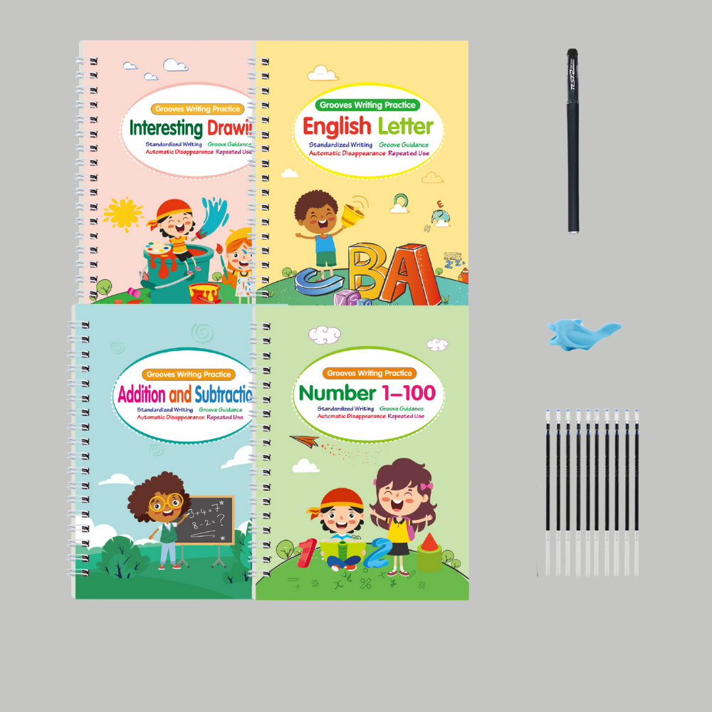 Magical Preschool Exercise Book Children Learn Writing Set