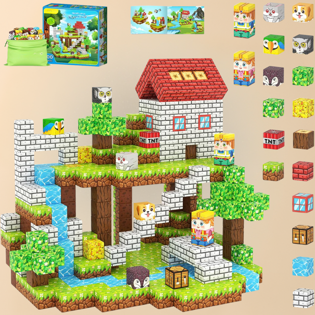 Magnetische Bausteine Kinder Lernspielzeug Kreatives Spielset