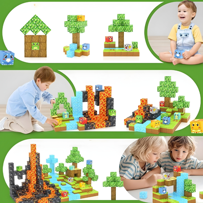Magnetische Bausteine Kinder Lernspielzeug Kreatives Spielset