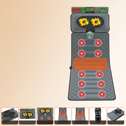 Massagegerät Heizmatte Vibrationsmatte Rücken Nacken Massagepad