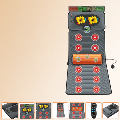Massagegerät Heizmatte Vibrationsmatte Rücken Nacken Massagepad