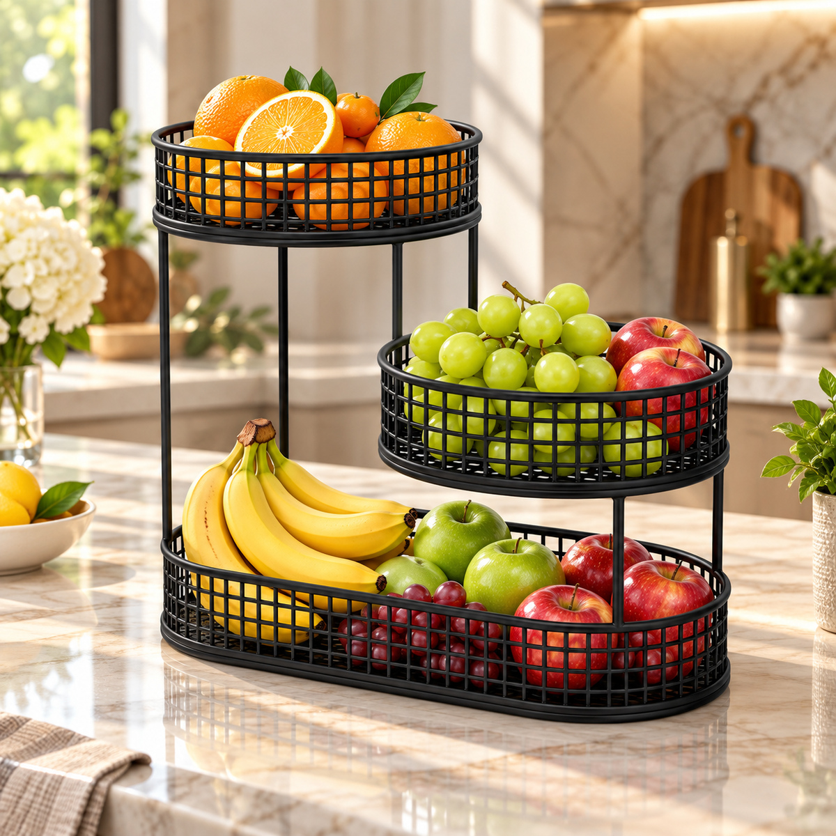 Mehrstöckiger Snackständer Obst Küchenorganisation