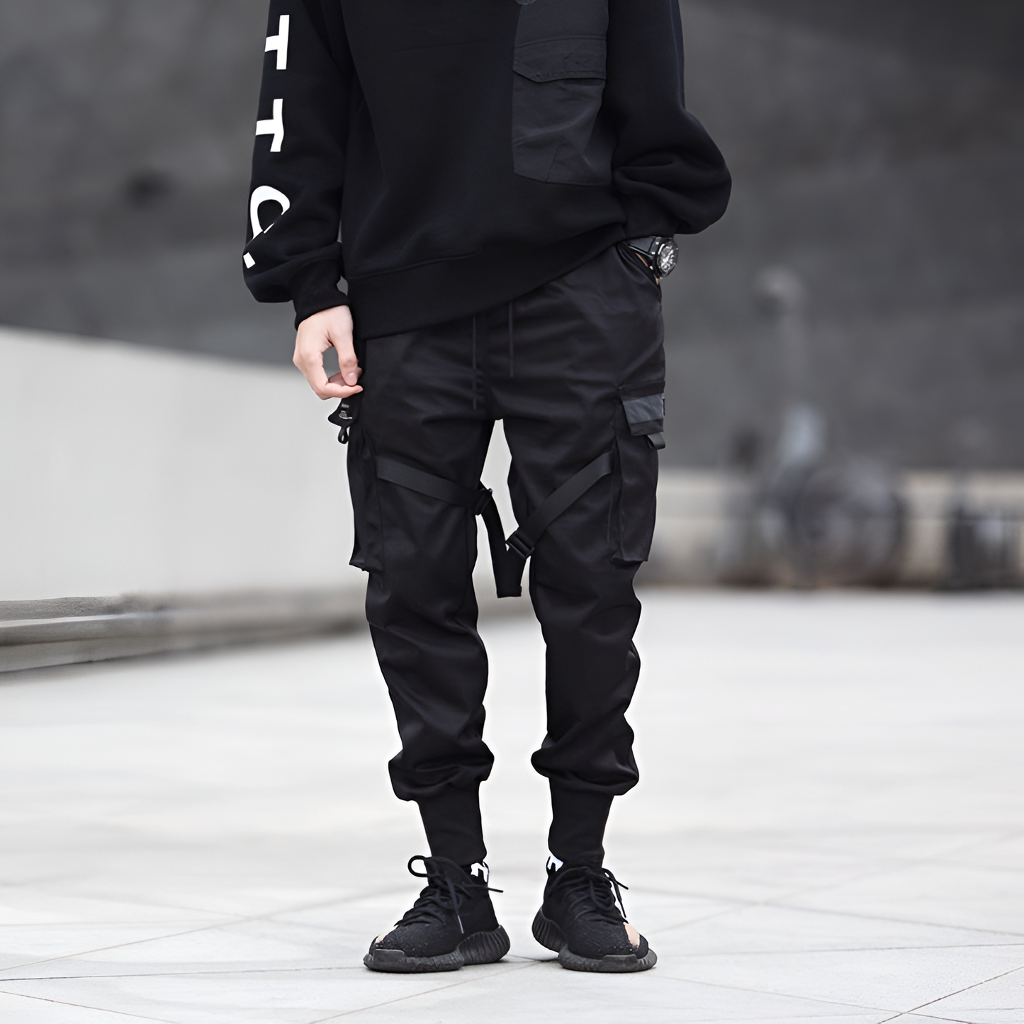Pantalon jogging cargo homme long léger sportif randonnée