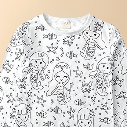 Kinder Baumwolle Schlafanzug Set Malen Weihnachts Motiv Pyjama