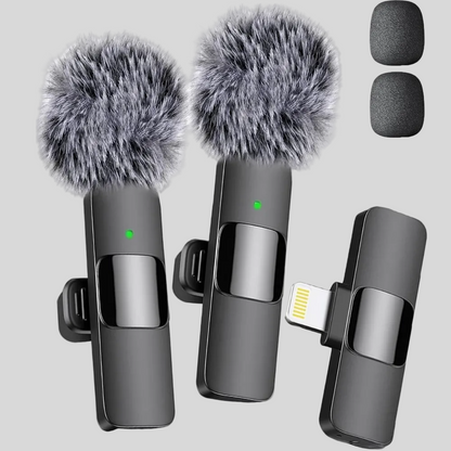 Wireless Lavalier Clip Microphone Smartphone Recording