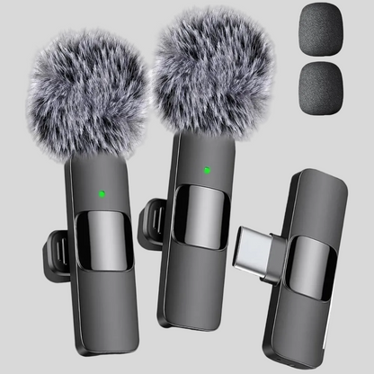 Wireless Lavalier Clip Microphone Smartphone Recording