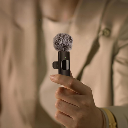 Wireless Lavalier Clip Microphone Smartphone Recording