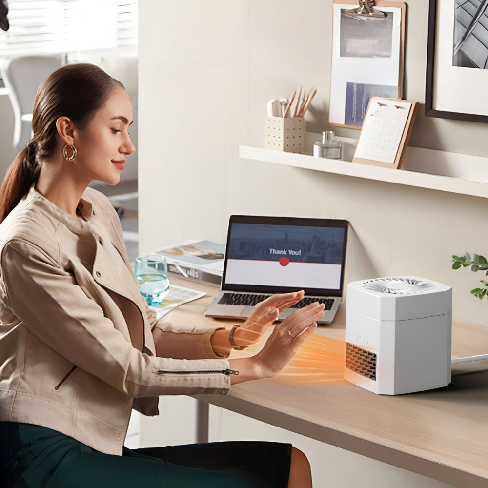 Mini Heizlüfter Ventilator Tragbar Schnellheizend Energieeffizient