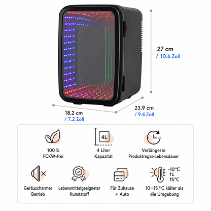 Mini nevera portátil nevera LED para coche y escritorio