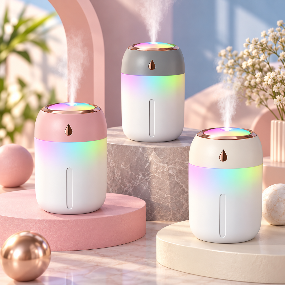 Mini Luftbefeuchter Mit LED Licht Aromatherapie
