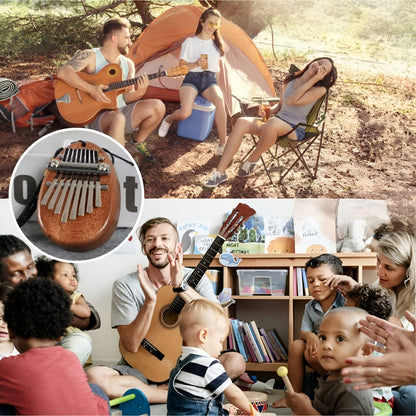 Mini Musikinstrument Kalimba aus Holz Handgefertigtes Daumenklavier