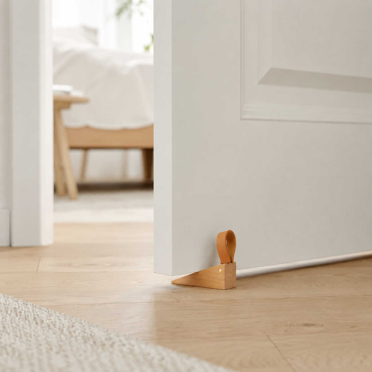 Minimalistischer Türstopper Für Moderne Innenräume Holzdesign