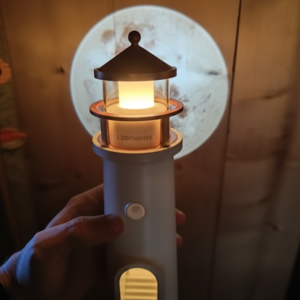 Mondprojektor Lampe Leuchtturm LED Nachtlicht Fernbedienung
