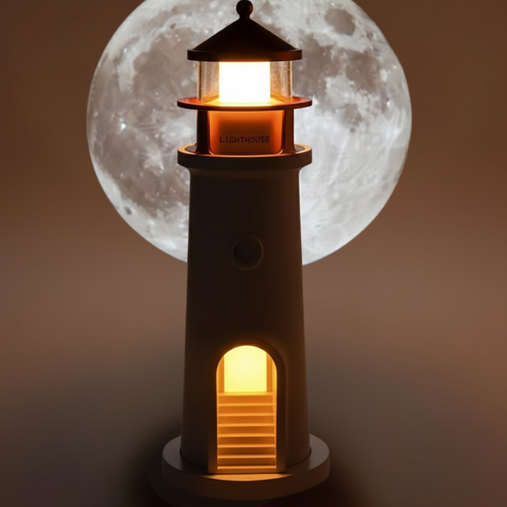 Mondprojektor Lampe Leuchtturm LED Nachtlicht Fernbedienung