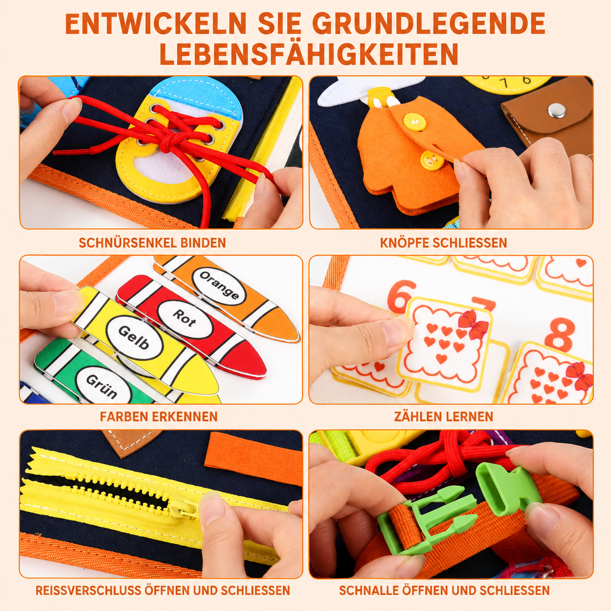 Montessori Spielzeug Aktivitätsbuch Busy Board Kleinkinder