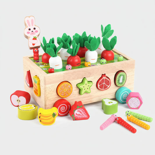 Juguete Montessori de madera, educativo, granja para desarrollo motor infantil