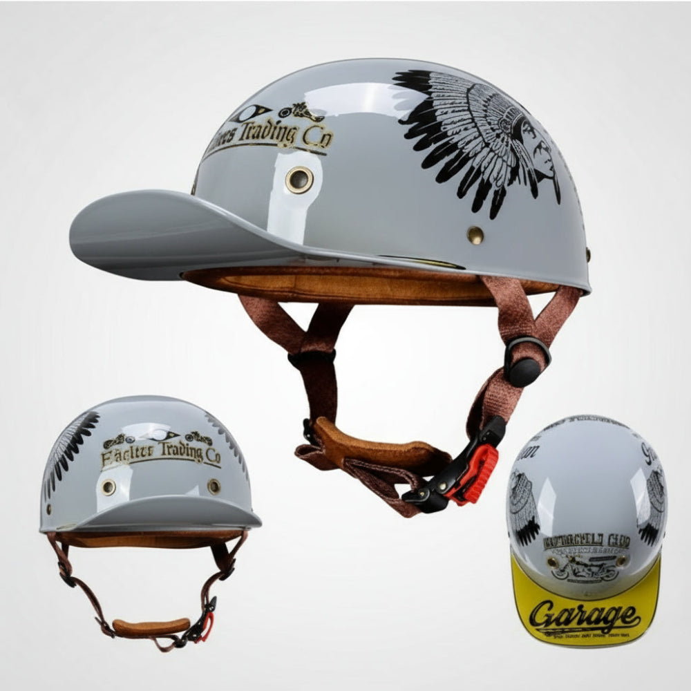 Motorcycle Helmet Half Face Baseball Cap Style ABS Shell - Image 12