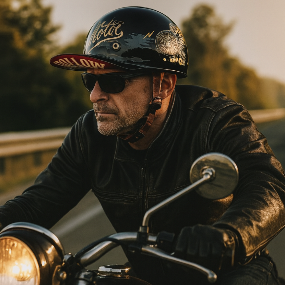 Motorcycle Helmet Half Face Baseball Cap Style ABS Shell - Image 7