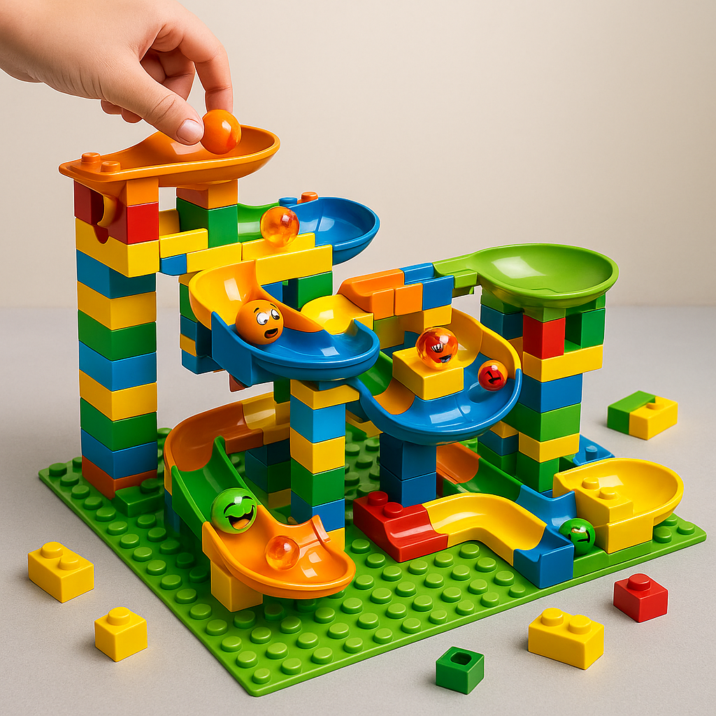 Murmelbahn Kinder Bauspielzeug Bunt Kunststoff