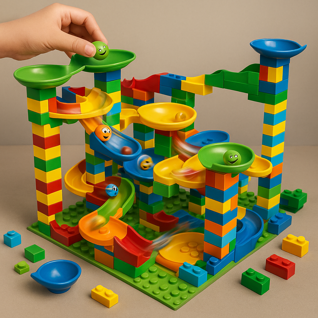 Murmelbahn Kinder Bauspielzeug Bunt Kunststoff