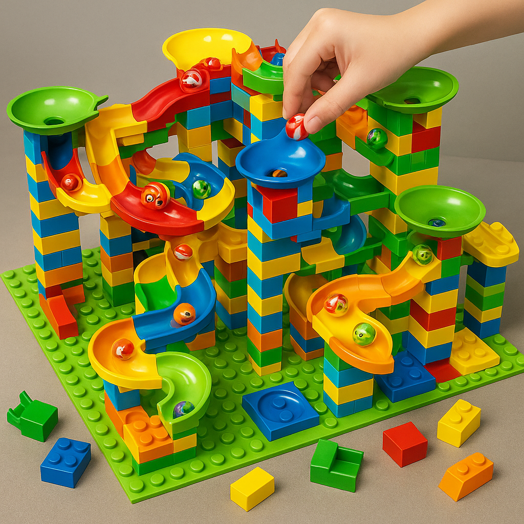 Murmelbahn Kinder Bauspielzeug Bunt Kunststoff