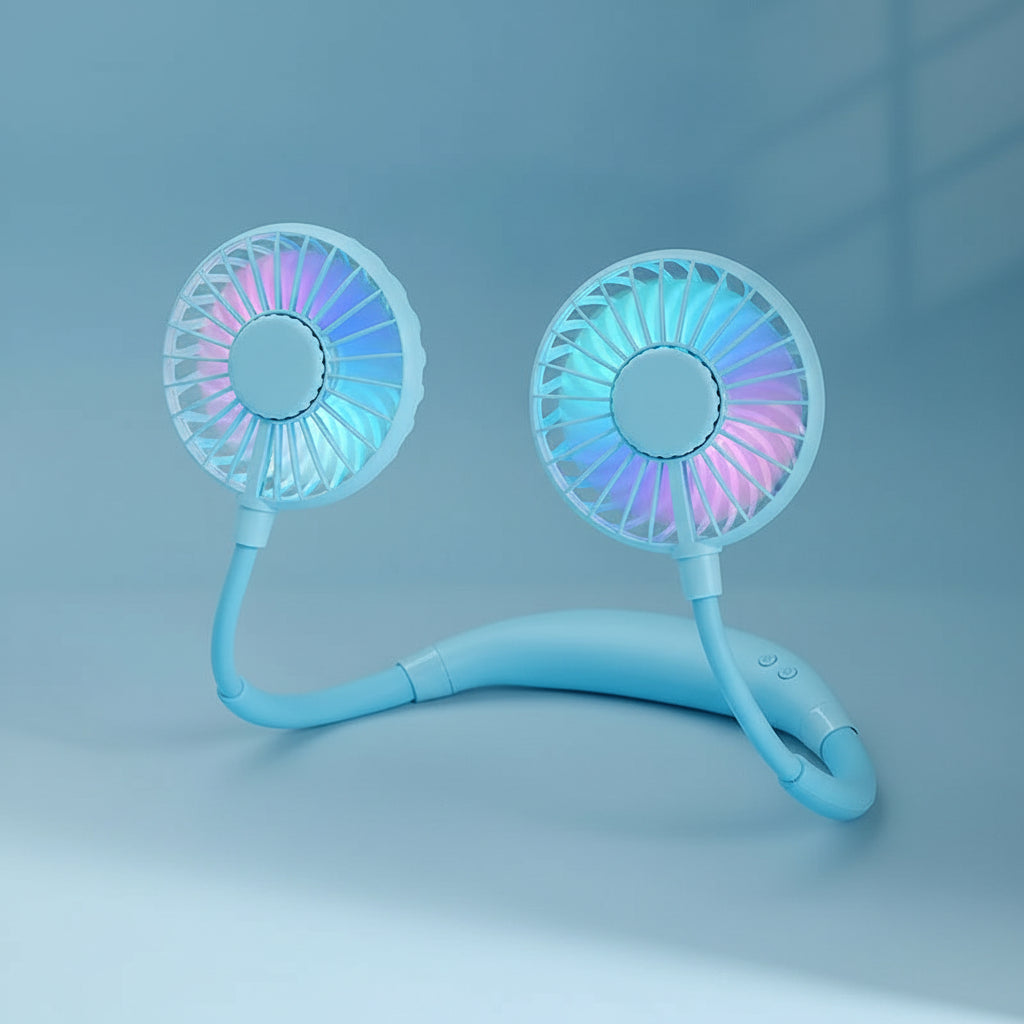 Ventilateur Cou Portable USB Rechargeable Silencieux