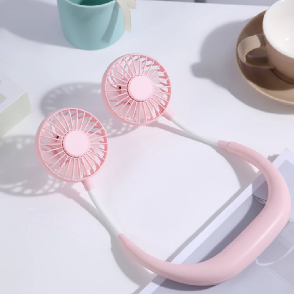 Ventilateur Cou Portable USB Rechargeable Silencieux