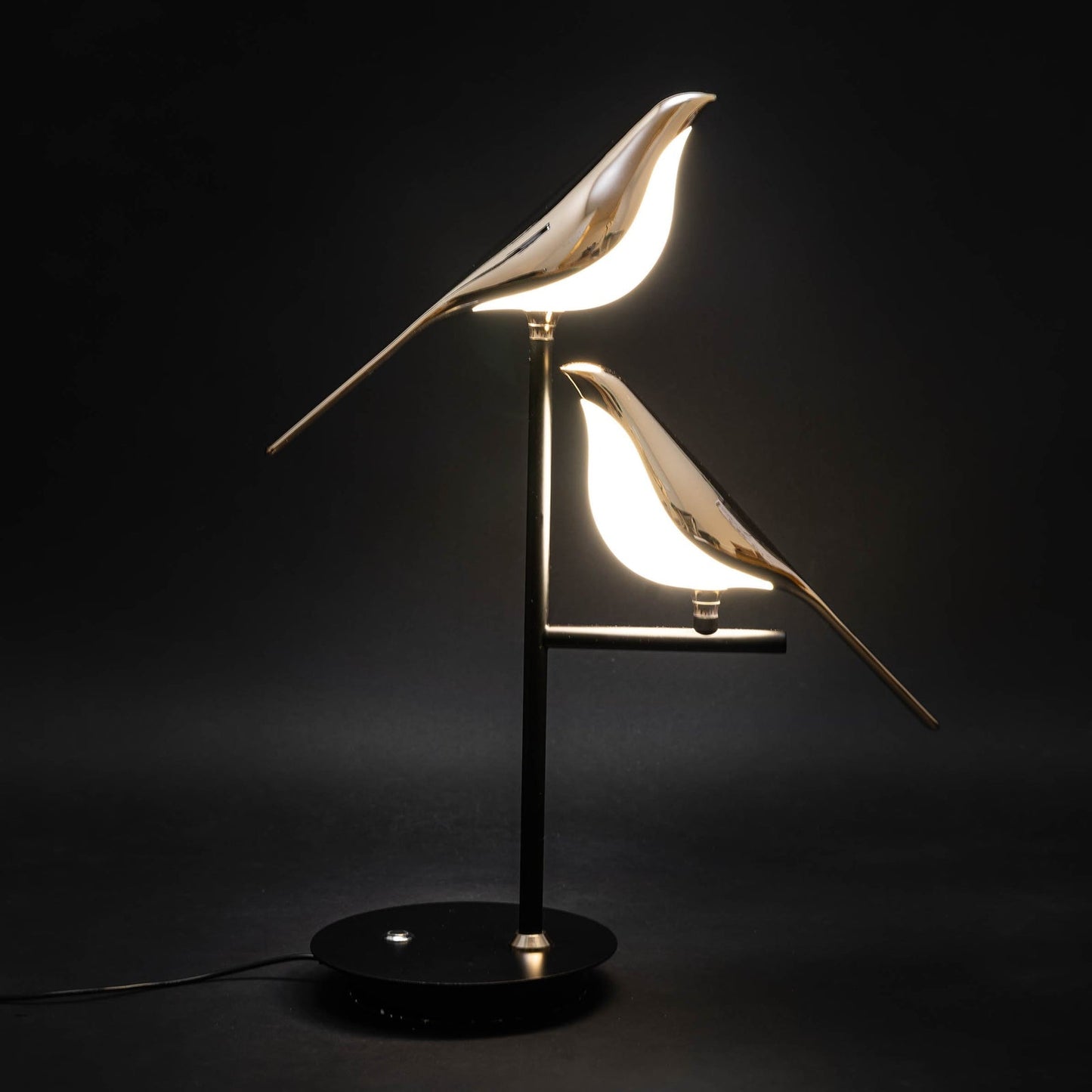 LED Tischlampe Gold Vögel Modern Design