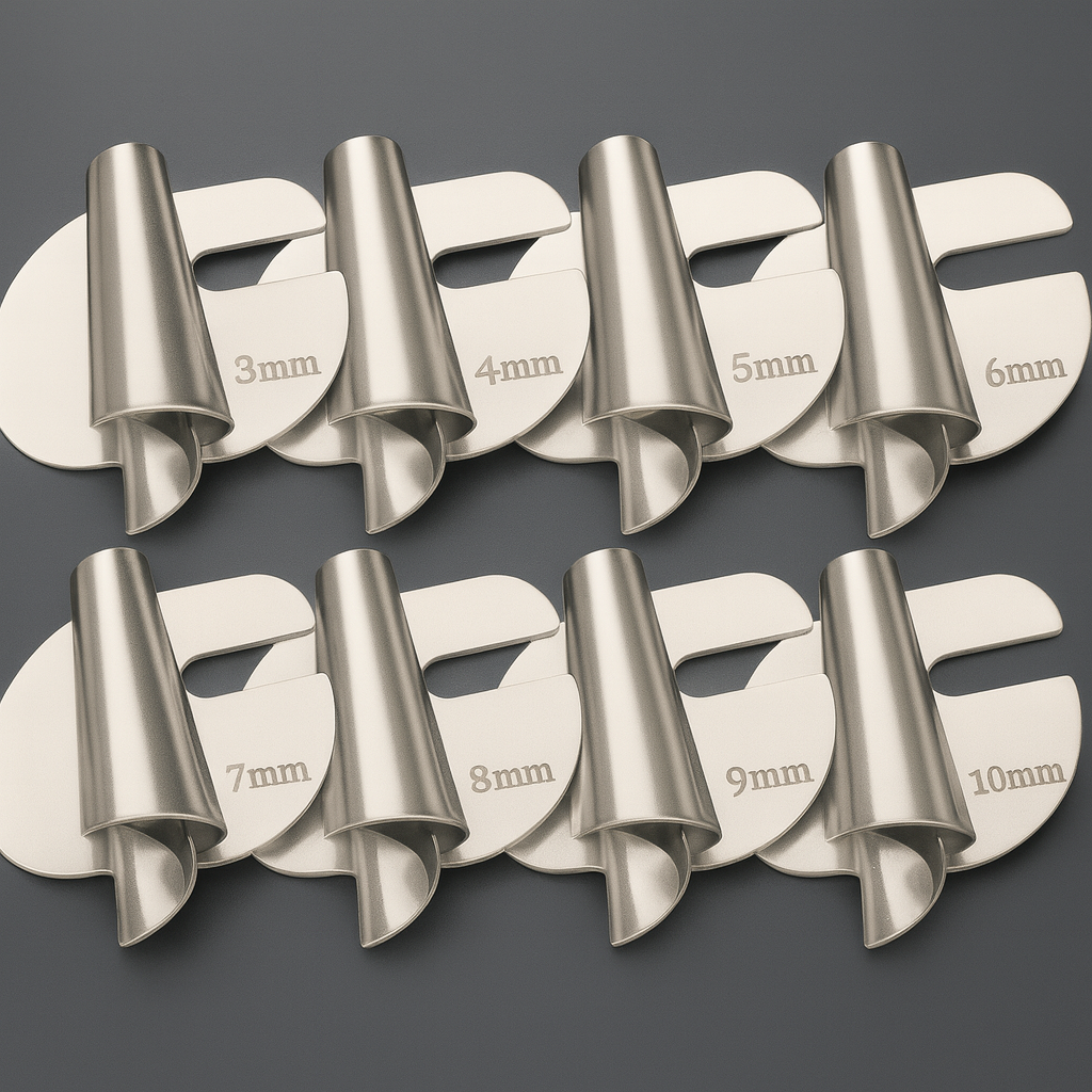 Nähzubehör Saumwerkzeug Edelstahl Set Rollsaum Aufsatz Mehrgrößen