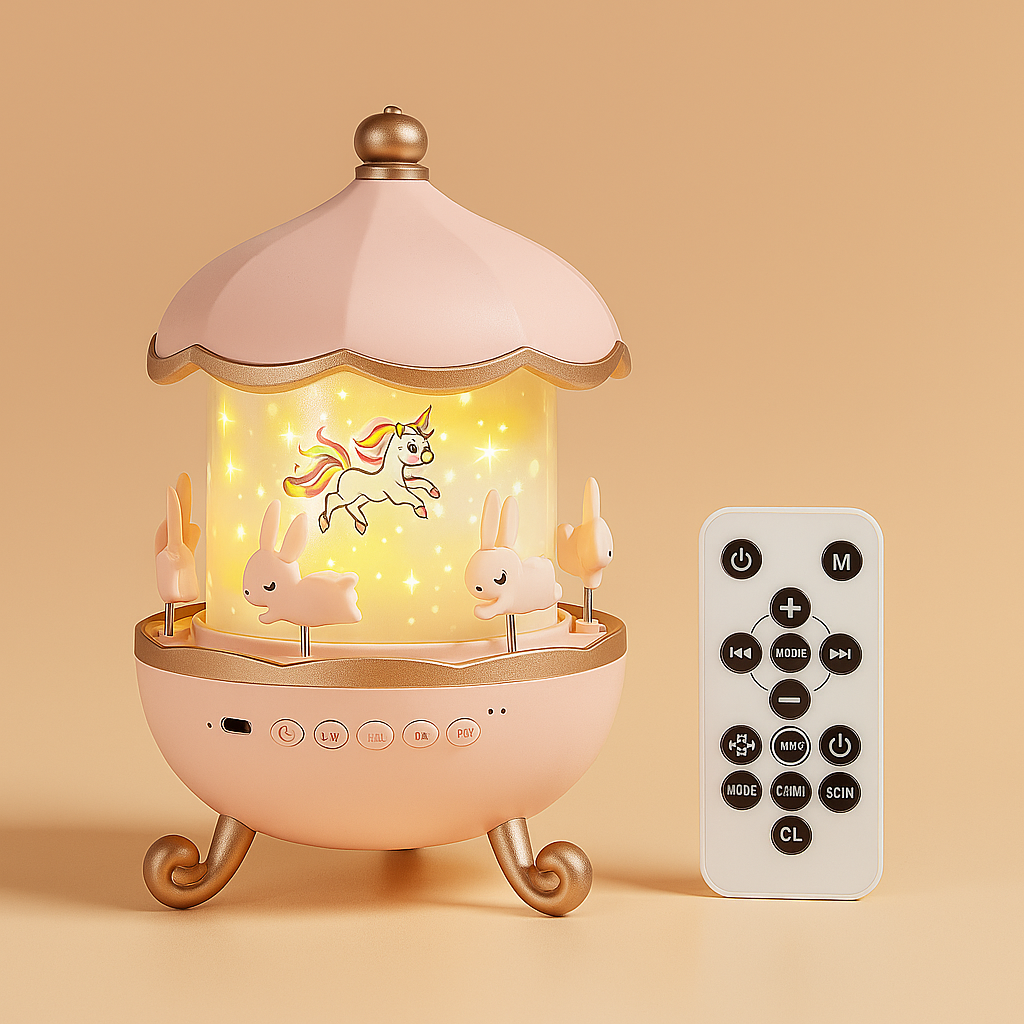 Night Light Projector Unicorn Children Music Starry Sky Gift