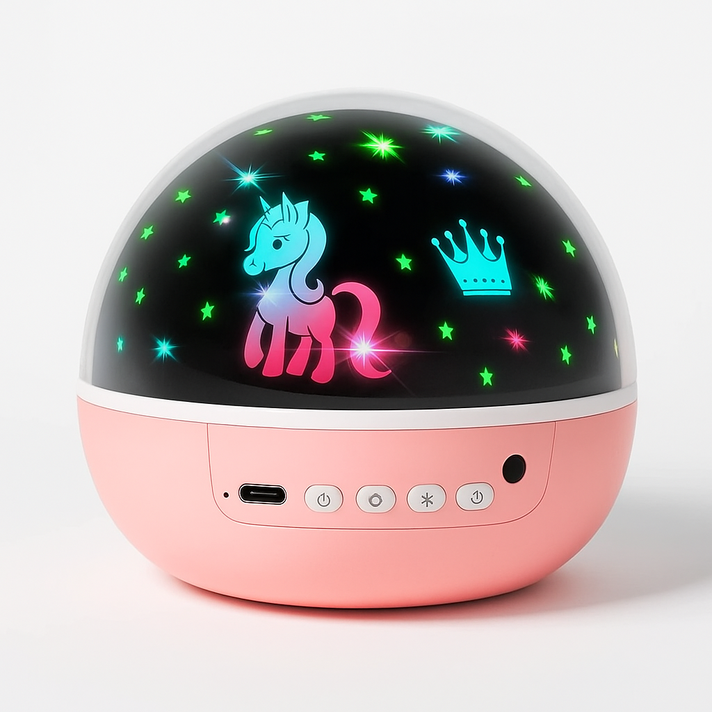 Night Light Projector Unicorn Children Music Starry Sky Gift