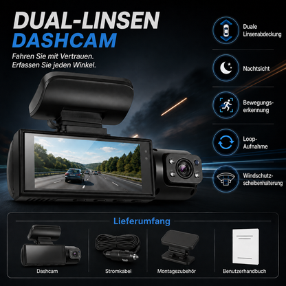 Nachtsicht Dashcam Bewegungserkennung Loop Aufnahme