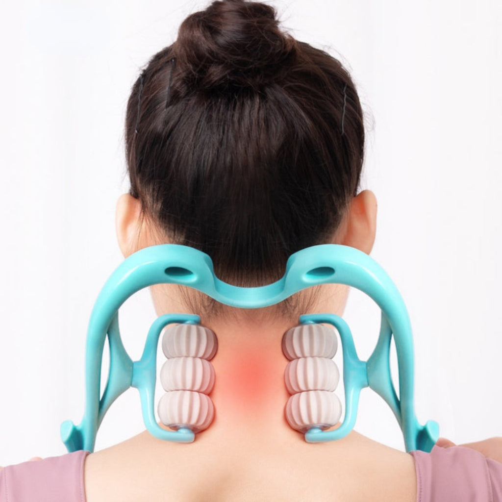 Masajeador de Cuello Ergonómico Manual Relajación de Columna