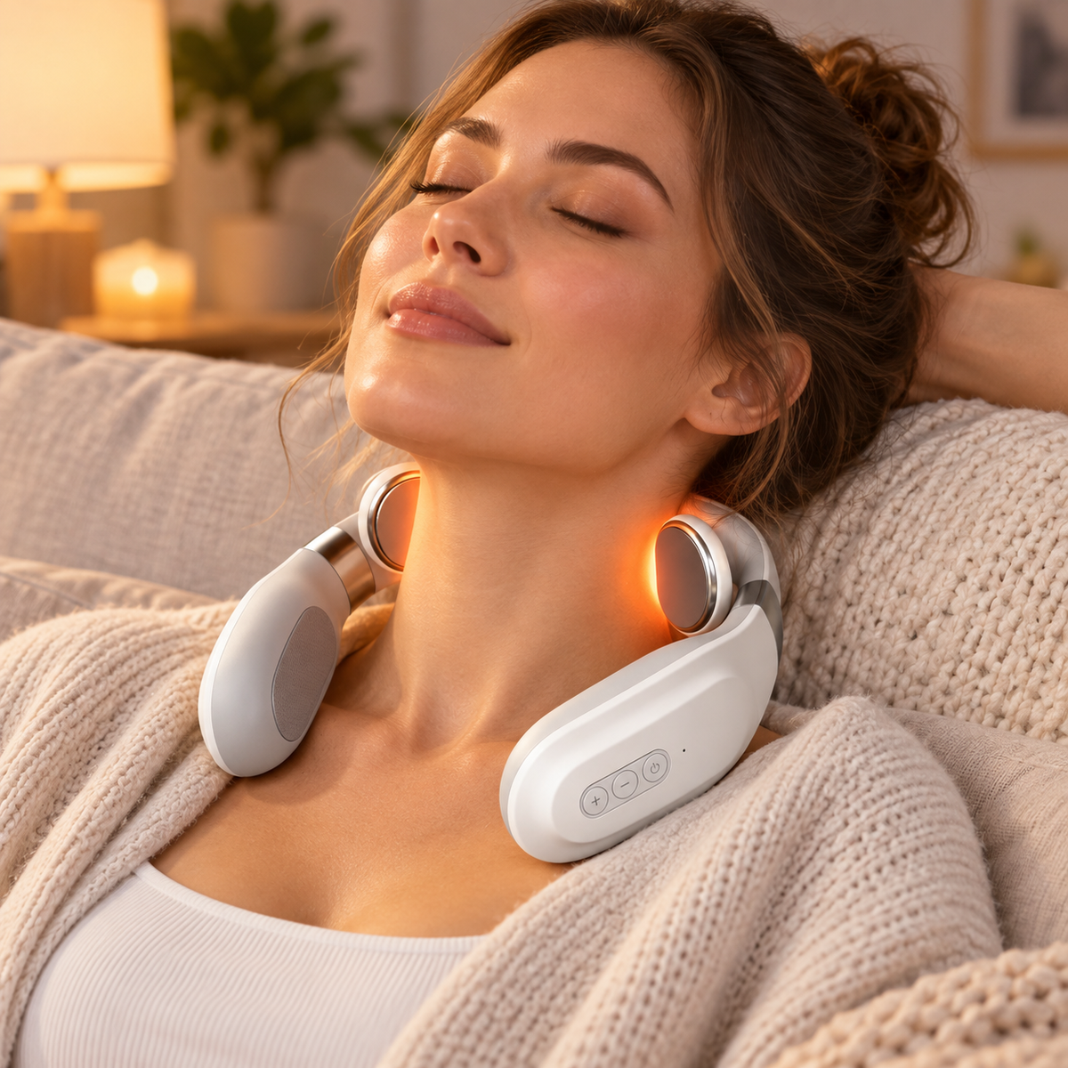 Nackenmassagegerät Mit Wärmetherapie Zuhause Smart Büro