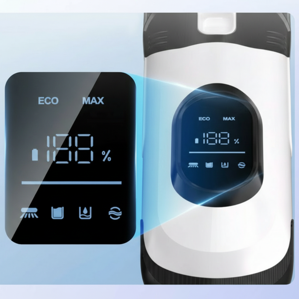 Nass- und Trockenstaubsauger Selbstreinigend Kabellos Bodenreiniger Leichter Mopp für Hartböden Tierhaare Essensreste Rundum-Reinigung ohne Auslass - Image 5