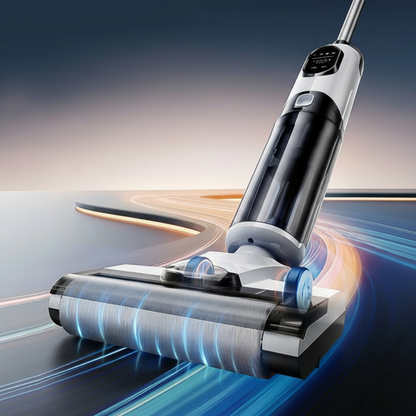 Nass- und Trockenstaubsauger Selbstreinigend Kabellos Bodenreiniger Leichter Mopp für Hartböden Tierhaare Essensreste Rundum-Reinigung ohne Auslass