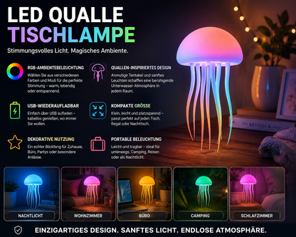 Lampe Table LED Design Méduse Veilleuse USB Silicone