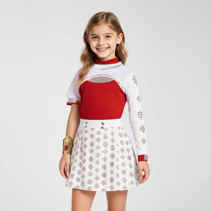 Disfraz de vampiro rojo y blanco para niños – vestido para Halloween y carnaval cosplay