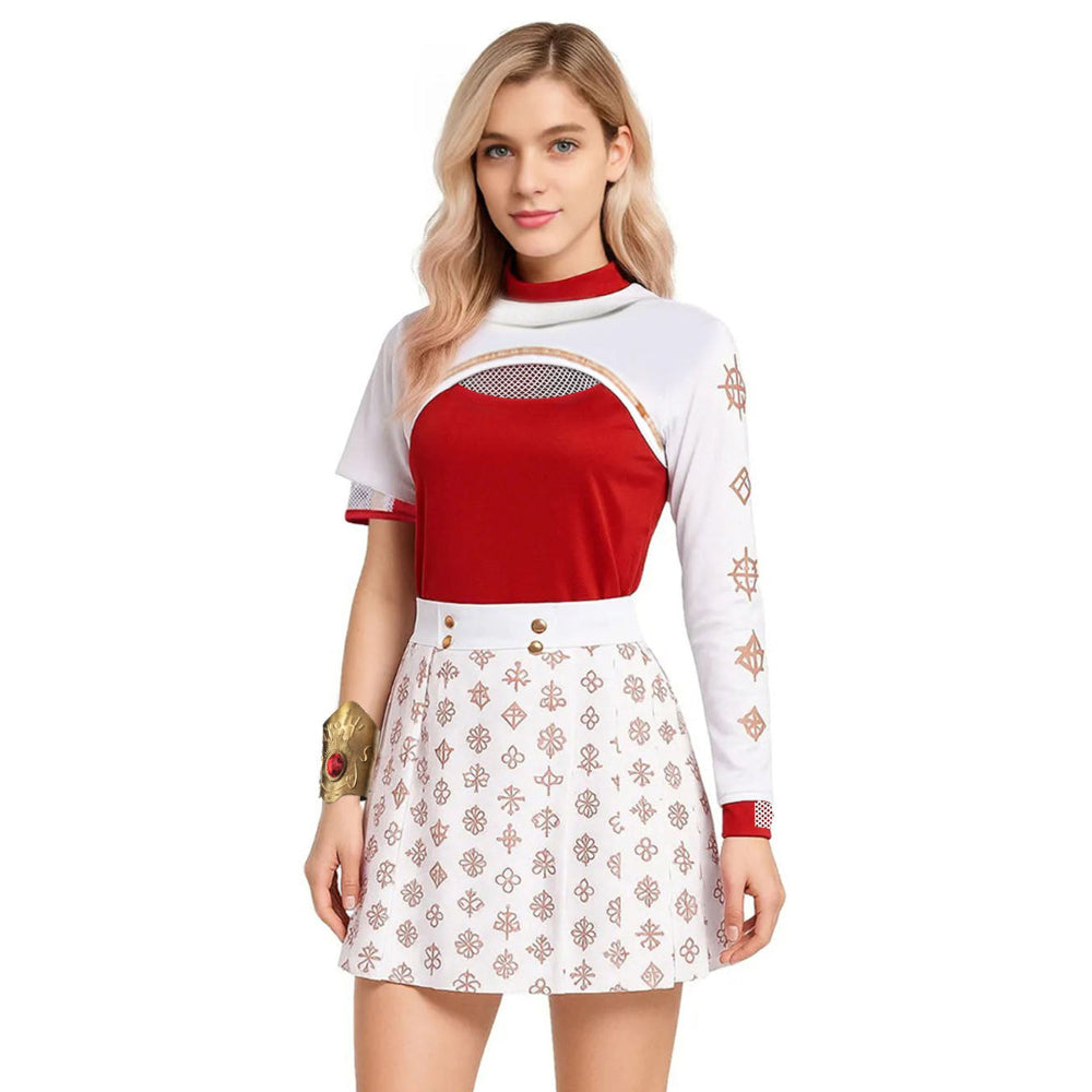 Disfraz de vampiro rojo y blanco para niños – vestido para Halloween y carnaval cosplay
