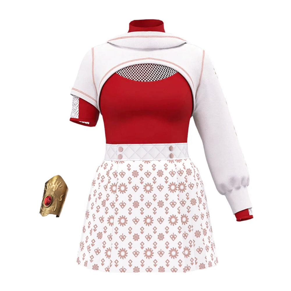 Disfraz de vampiro rojo y blanco para niños – vestido para Halloween y carnaval cosplay