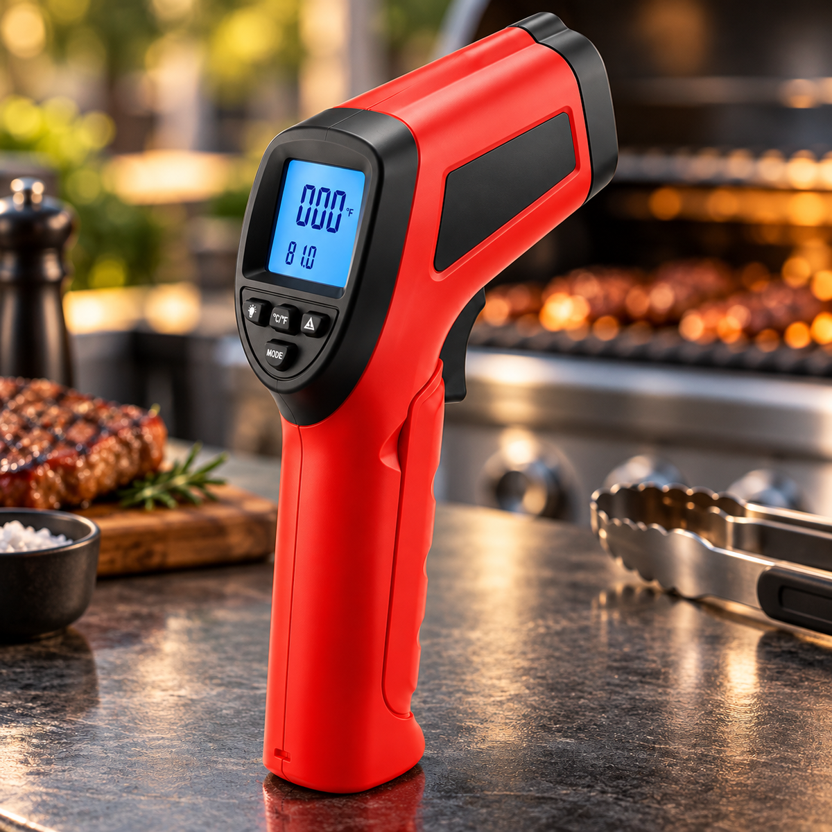 Oberflächenthermometer Mit Laserpointer Temperaturmessgerät Für Grill