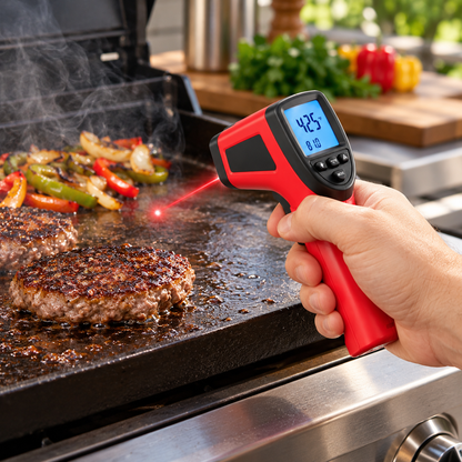 Oberflächenthermometer Mit Laserpointer Temperaturmessgerät Für Grill